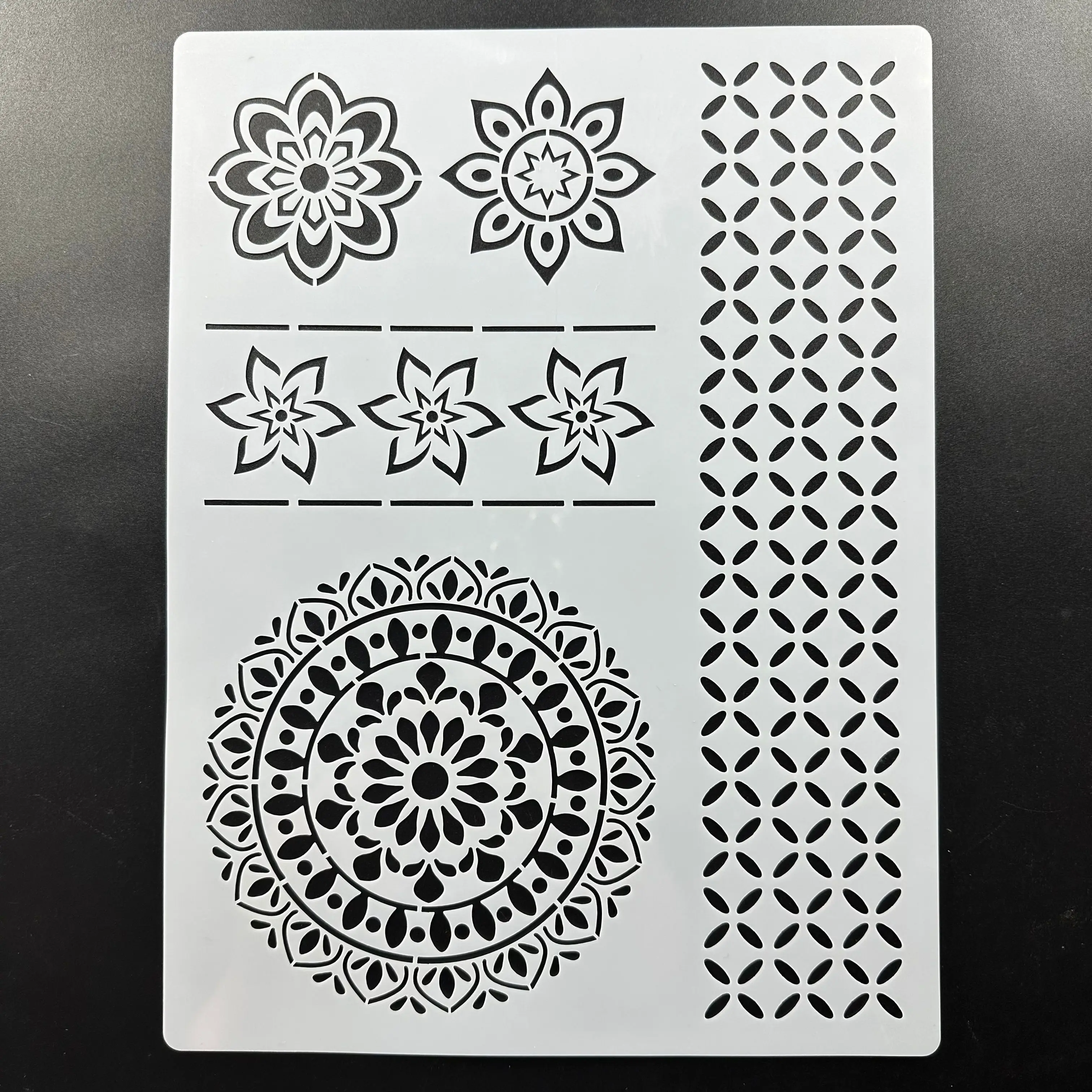 A4 29*21cm DIY szablony malowanie ścian kolorowanka wytłaczania albumu papieru dekoracyjnego szablon kartek ściany mandala z tworzywa sztucznego