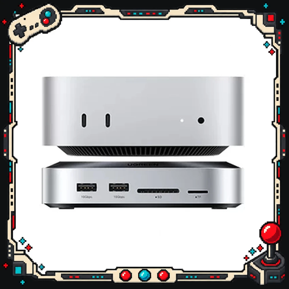 UGREEN 65488 Mac mini M4 Docking Station M.2 NVMe SSD Enclosure 10Gbps 8TB Expansion DisplayPort 1.4 Hub
