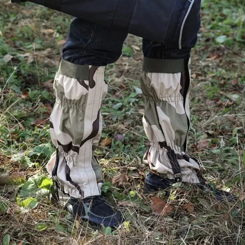 Tactical Waterproof Leg Gaiters Anti-Scratch Guards Adjustable Snow Cover for Outdoor Mountaineering Climbing Hiking Hunting
