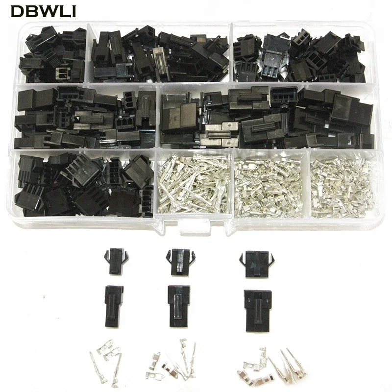 SM2.54 Kits 480pcs  20 sets Kit in box 2p 3p 4p  2.54mm Pitch Female and Male Header Connectors Adaptor