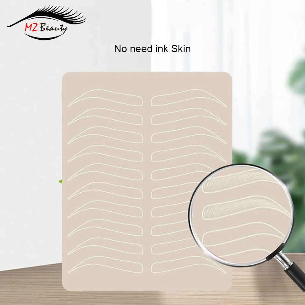 No-Ink Latex Eyebrow Practice Skin Blank Fake Silicone for Permanent Makeup Microblading Learning And Training Tattoo Supplies