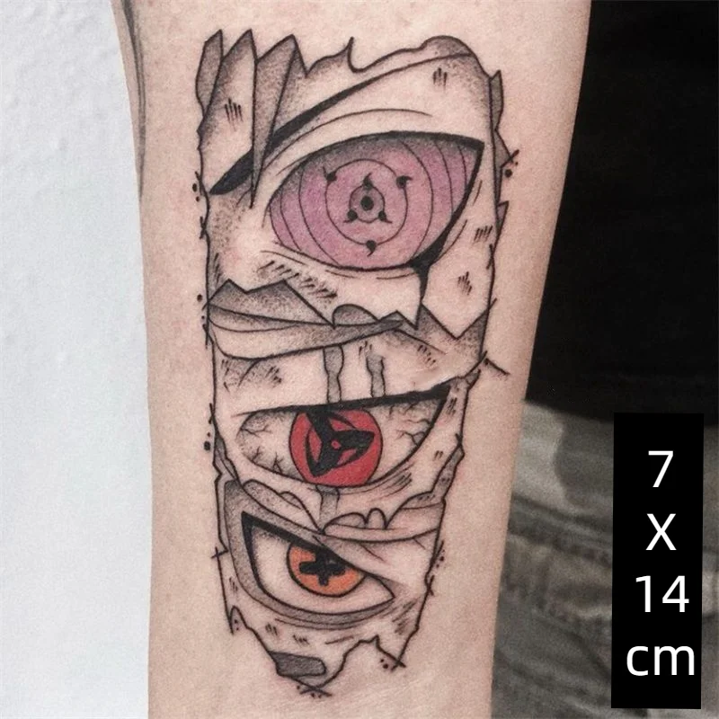 

Anime Devil Eye Temporary Tattoos Cartoon Cool Transfer Tattoo Arm Hand Body Art Waterproof Fake Tatoo Sticker for Woman Men Kid