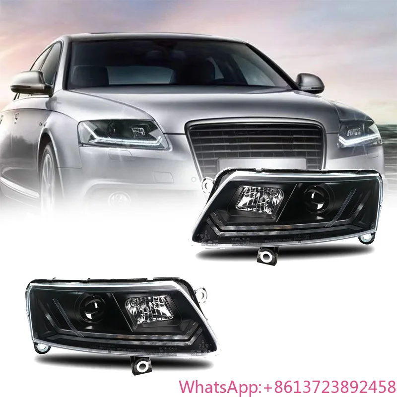 

For Audi A6 Headlight 2005 2006 2007 2008 2009 2010 2011 Glow Diode DRL Dynamic Steering Headlight