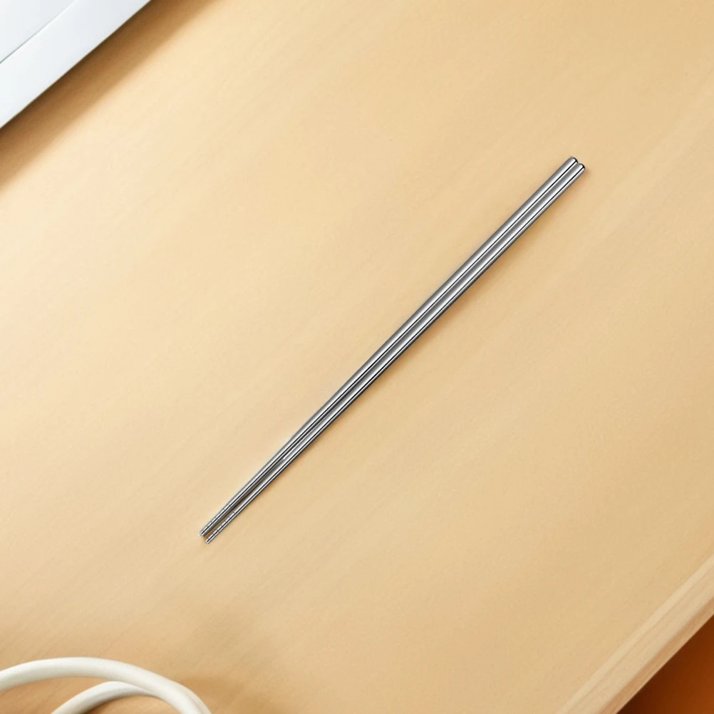 

5Pair Long Stainless Steel Chopsticks Extra Length Cooking Frying Hot Pot Anti Slip Metal Reusable Kitchen Tools