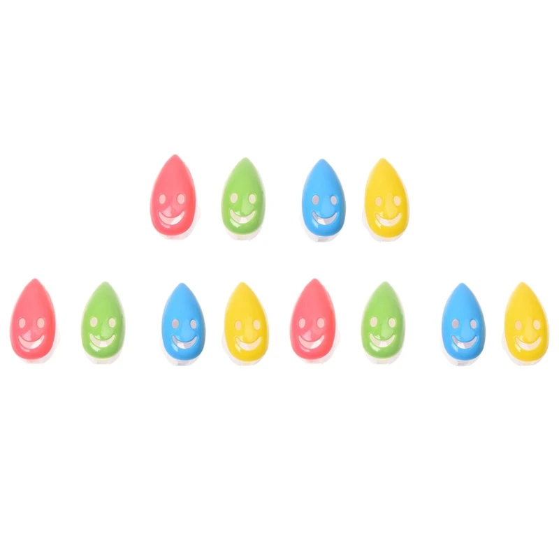AS60-12 PCS Smile Face Antibakterieller Zahnbürsten-Abdeckungshalter mit Saugnapf für Bad