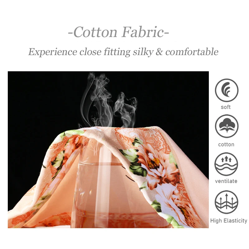 5Pcs Women Panties Print Underpants Cute Cotton Panties Plus Size Briefs Ladies Lingeries Panty Sexy Underwear for Obese Female