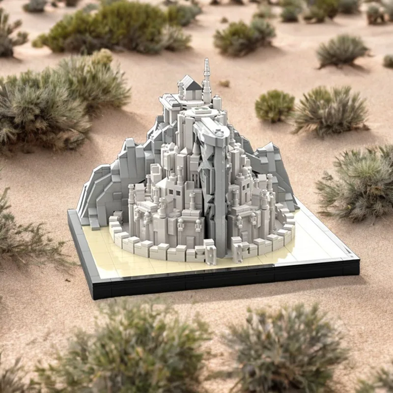 

Модель строительного блока Minas Tirith Tower, архитектура в масштабе миди из 1492 предметов, идеально подходит для сборки и демонстрации строительных блоков