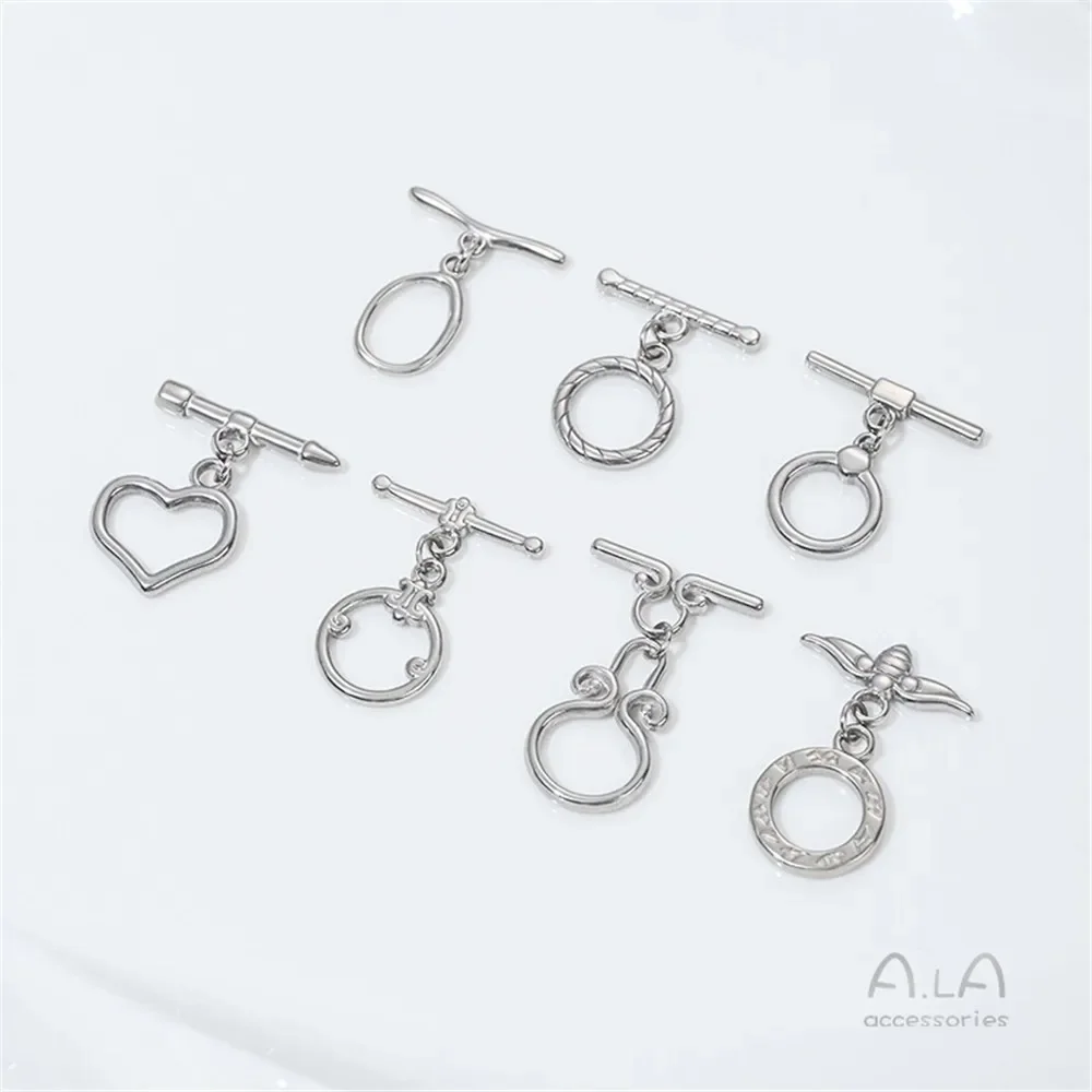 Hebilla OT redonda de forma especial de corazón, hebilla de acero inoxidable, collar hecho a mano, joyería, accesorios de hebilla de conexión