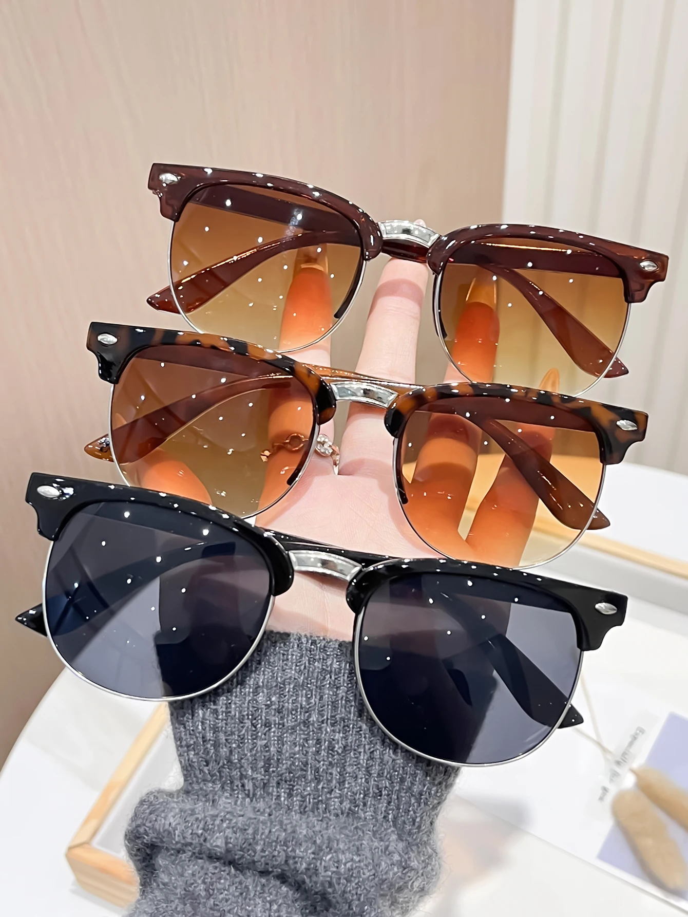 2 Stück/3 Stück europäische und amerikanische Retro-Punk-Rahmen-Mode-Sonnenbrillen für Herren und Damen, Trend, vielseitige Sommer-Sonnenschutz und UV-Schutz