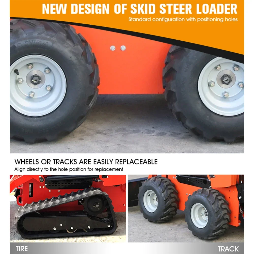 China Factory Sale Front-End-Lader, kompakter Rad-/Schienen-Mini-Kompaktlader mit Motor