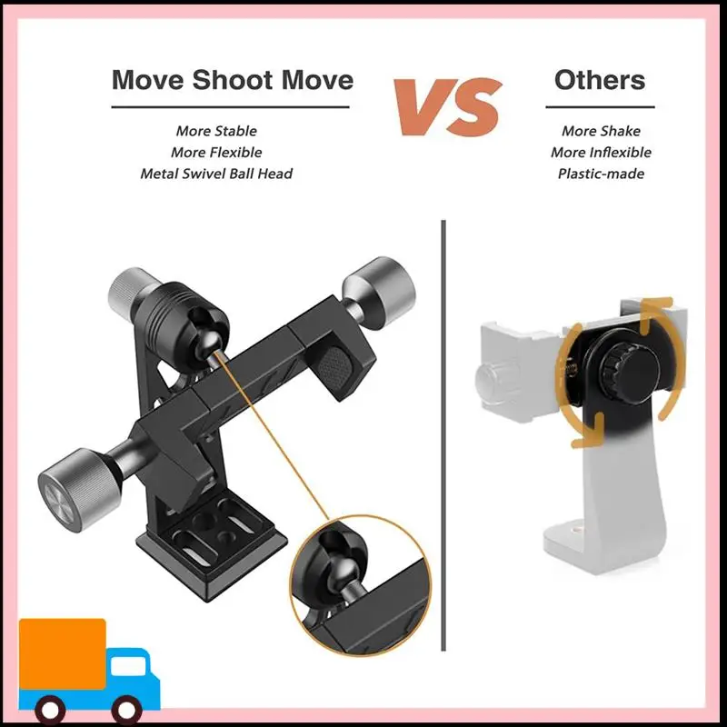 

Professional Smart Phone Holder Bracket 360° Rotating Bracket For Smartphone Photography Bird Watching Vlog Selfie SLR Camera