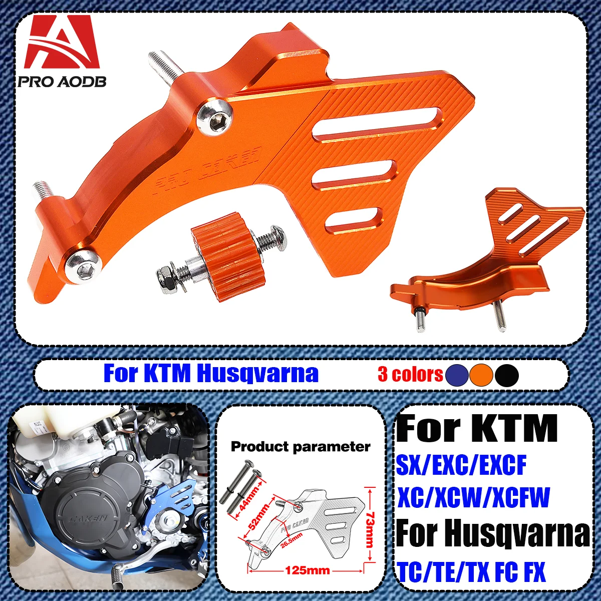 

Motorcycle Front Sprocket Cover Case Saver Protector Chain Guard For Husqvarna TC TE TX300 FC KTM SX SXF EXC EXC-F XC XCF XCW