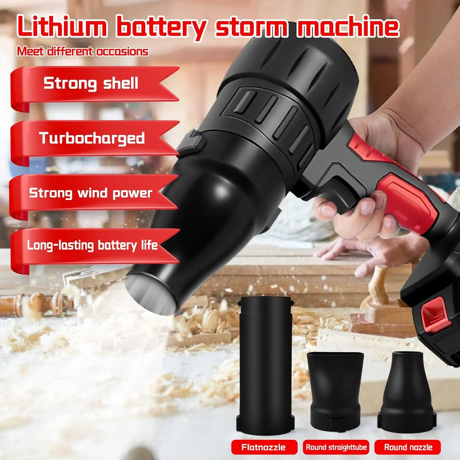 

ZPSHYD Violent Turbo Fan, Cordless Electric Jet Fan Handheld Blower with 21V Lithium Battery, Snow Leaf Dust Blowing Tool