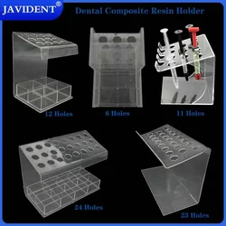 Dental Resin Composite Holder Syringe Acrylic Organizer Applicator Dispenser Storage Box Dentistry Clinic Supplie Storage Box
