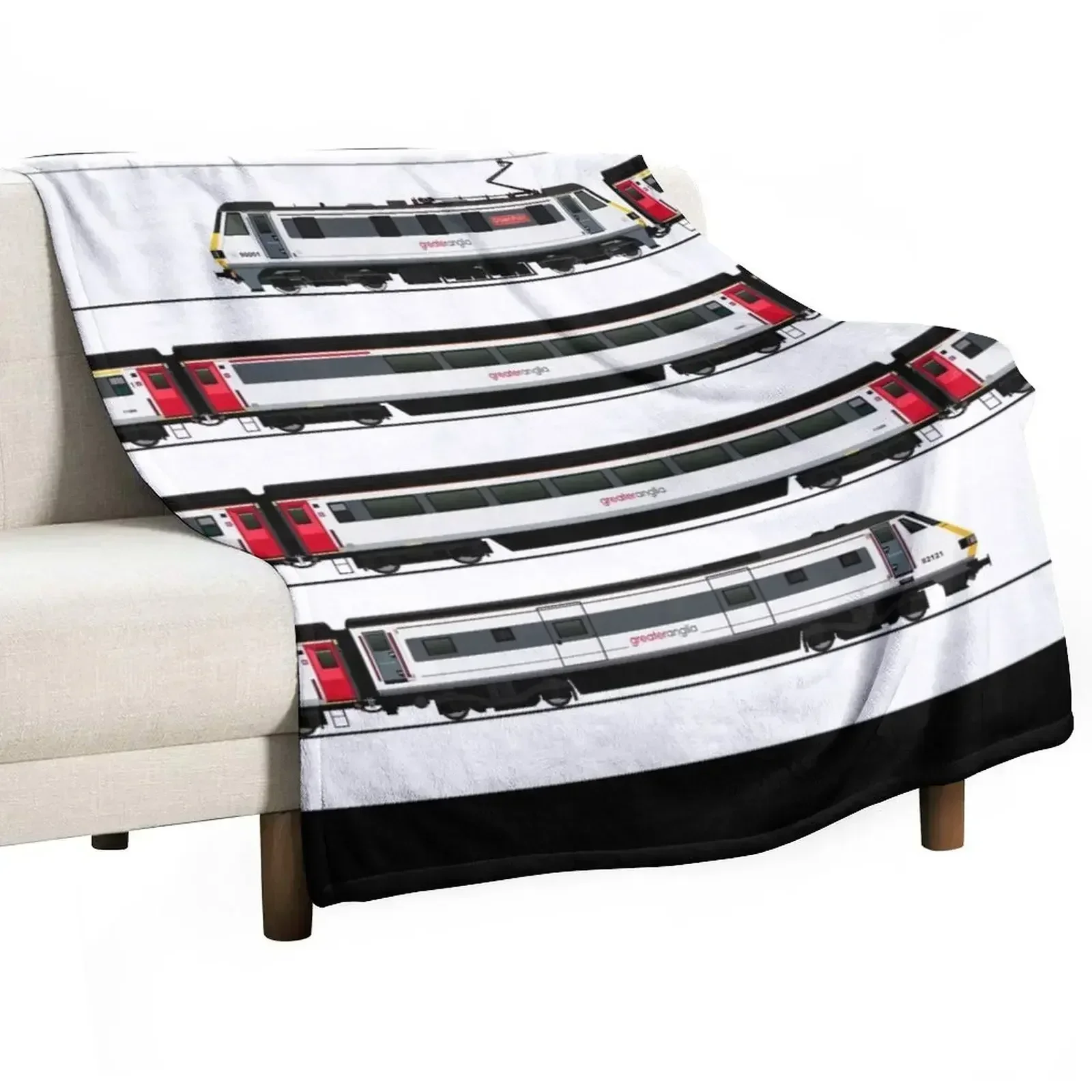 CLASS 90 GREATER ANGLIA LOCOMOTIVE Throw Blanket Camping Kid'S Thins Retros Bed Designers Blankets