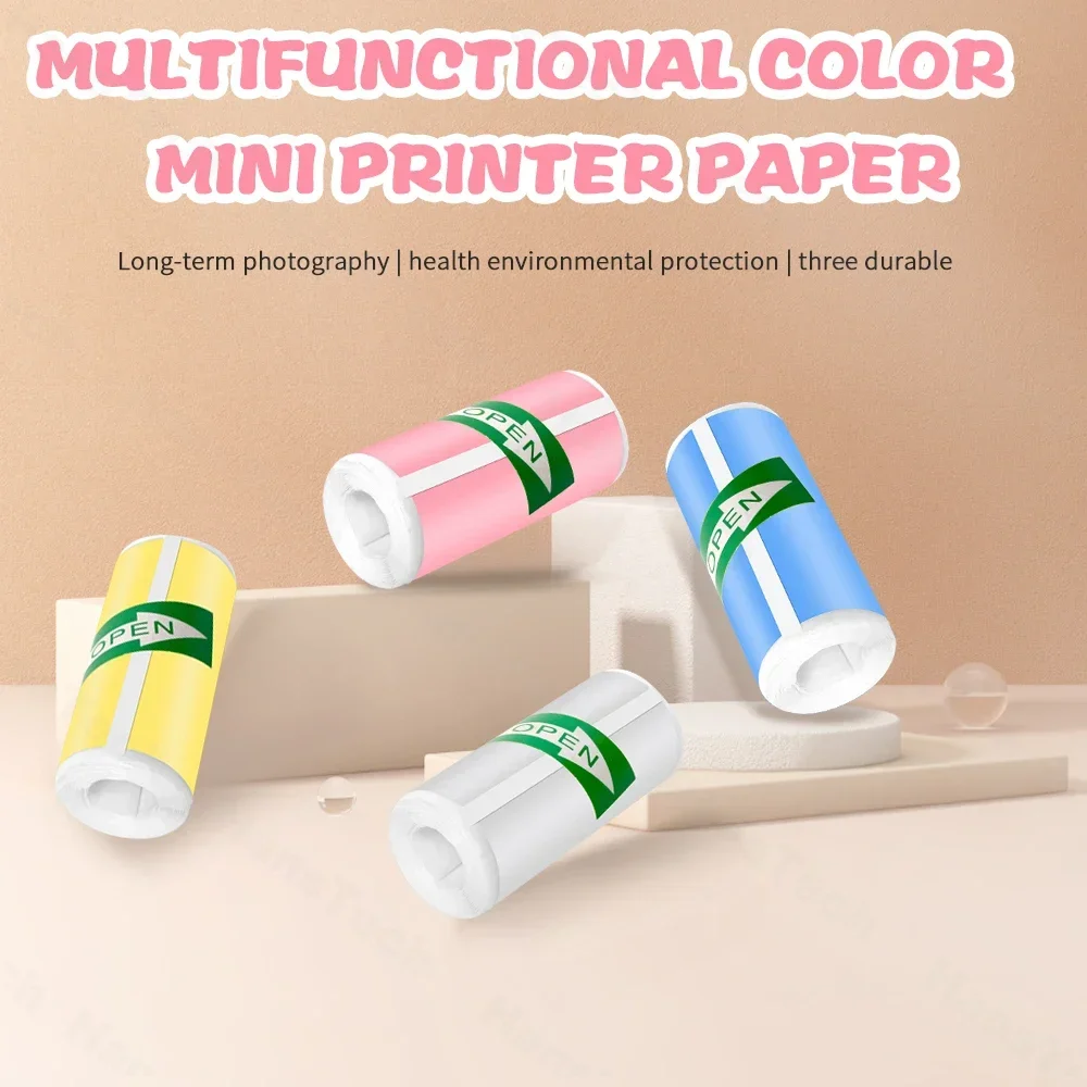 Thermal Label Stickers for Mini Portable Thermal Printer, High-Quality Printing Consumables, Compatible with 57mm Thermal Paper