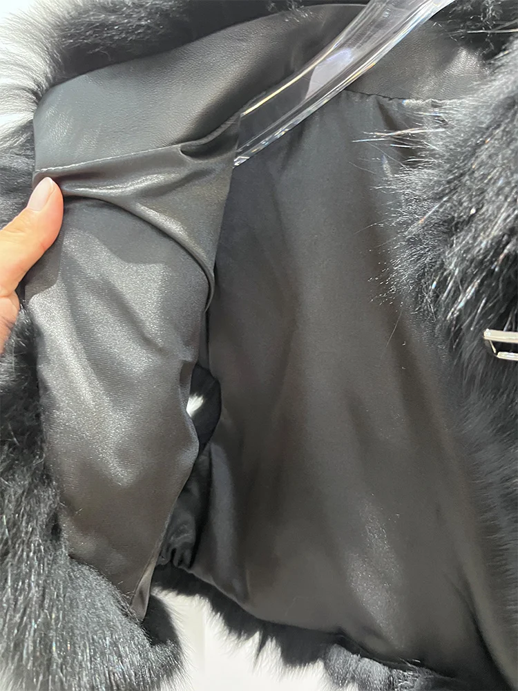 سترة قصيرة من فرو الثعلب الحقيقي الطبيعي للخريف والشتاء معطف نسائي دافئ صدرية من الفرو سترات نسائية فاخرة ملابس خروج