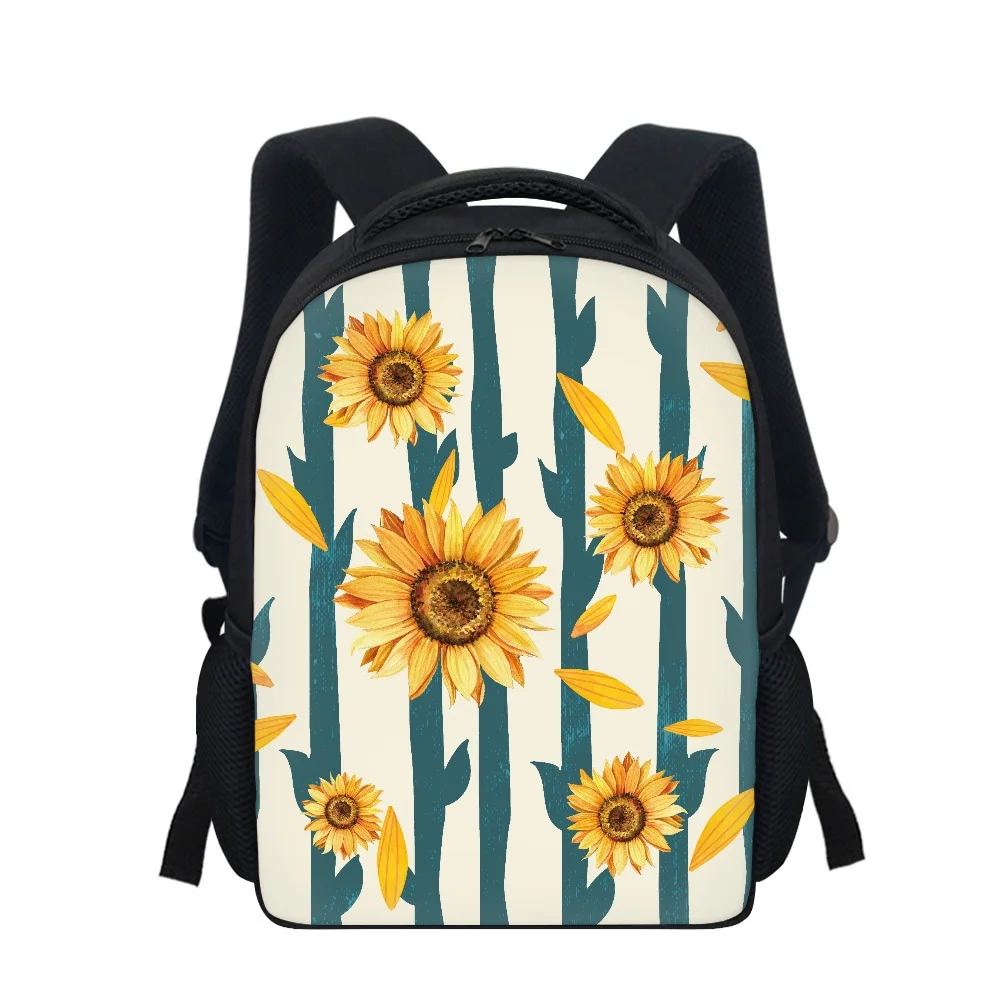 12Inch Casual Kindergarten Book Bag Students Small School Bags Sunflower flower Printed Boys Kids Backpack Children Schoolbag