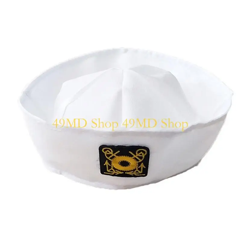 49MD Hats White Captain Sailor Hat Marine Cap for Promotions Activities