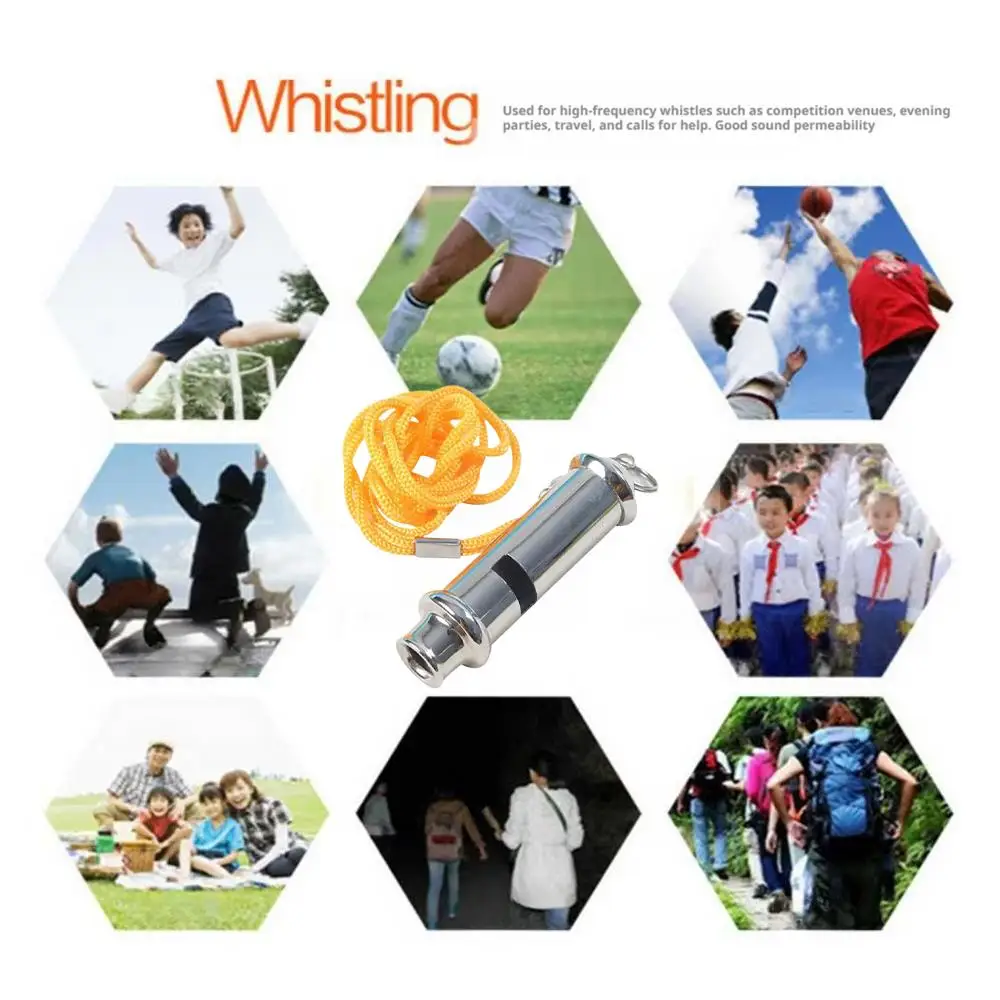 عالية التردد الفولاذ المقاوم للصدأ مدرب رياضي صافرة محددة الحكم في الهواء الطلق استغاثة صافرة نفاذ حركة المرور كرة السلة