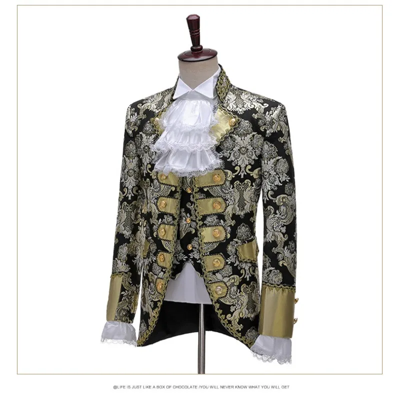 Mens Suits Retro Europe Court Stage Show Dresses Drama Prince European Performance Suit Mens Suit