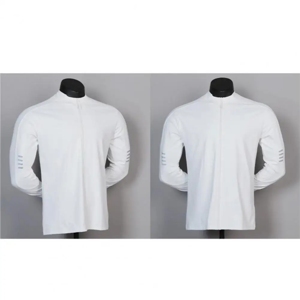 Manteau de cyclisme à col montant pour homme, manteau de sport élastique, tissu doux et respirant, absorption de la sueur, séchage rapide pour la salle de sport