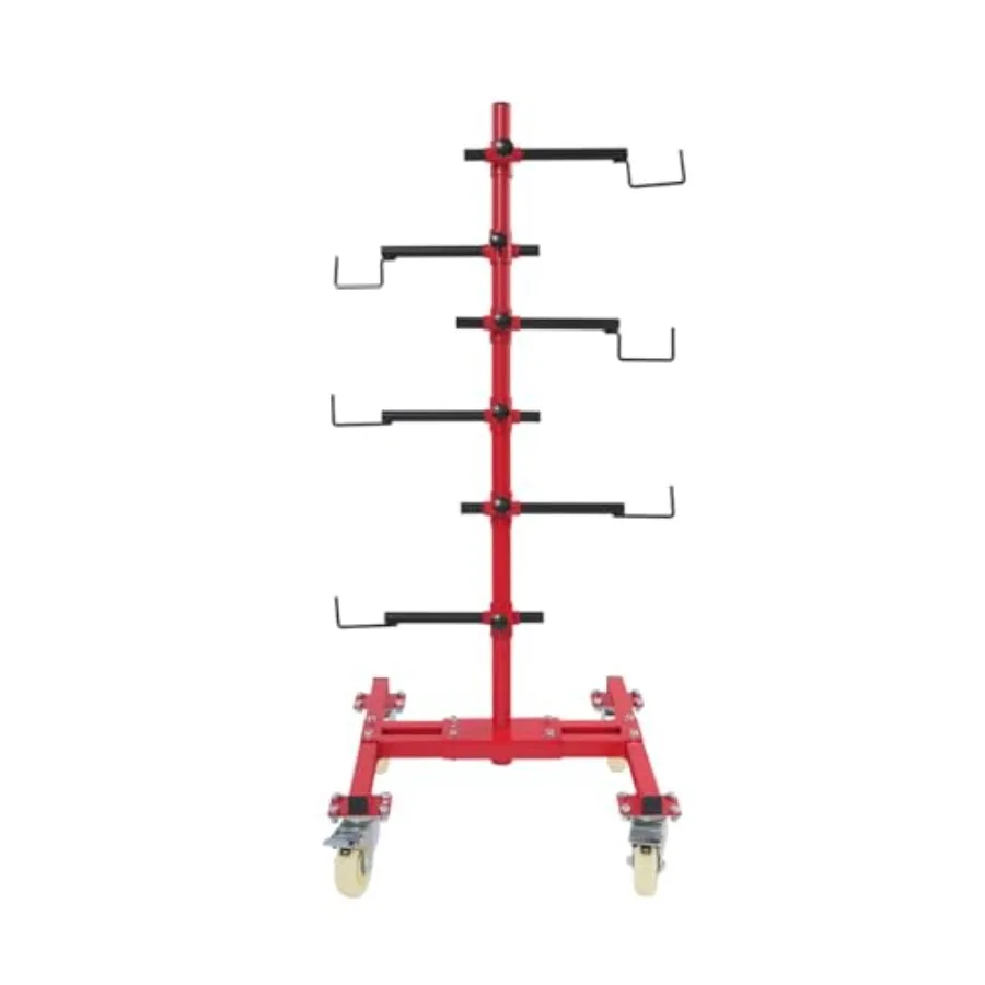 

Стойка-держатель для автомобильных панелей с регулируемой центральной опорой и крюковыми рычагами для надежного крепления дверей, крыльев и автозапчастей