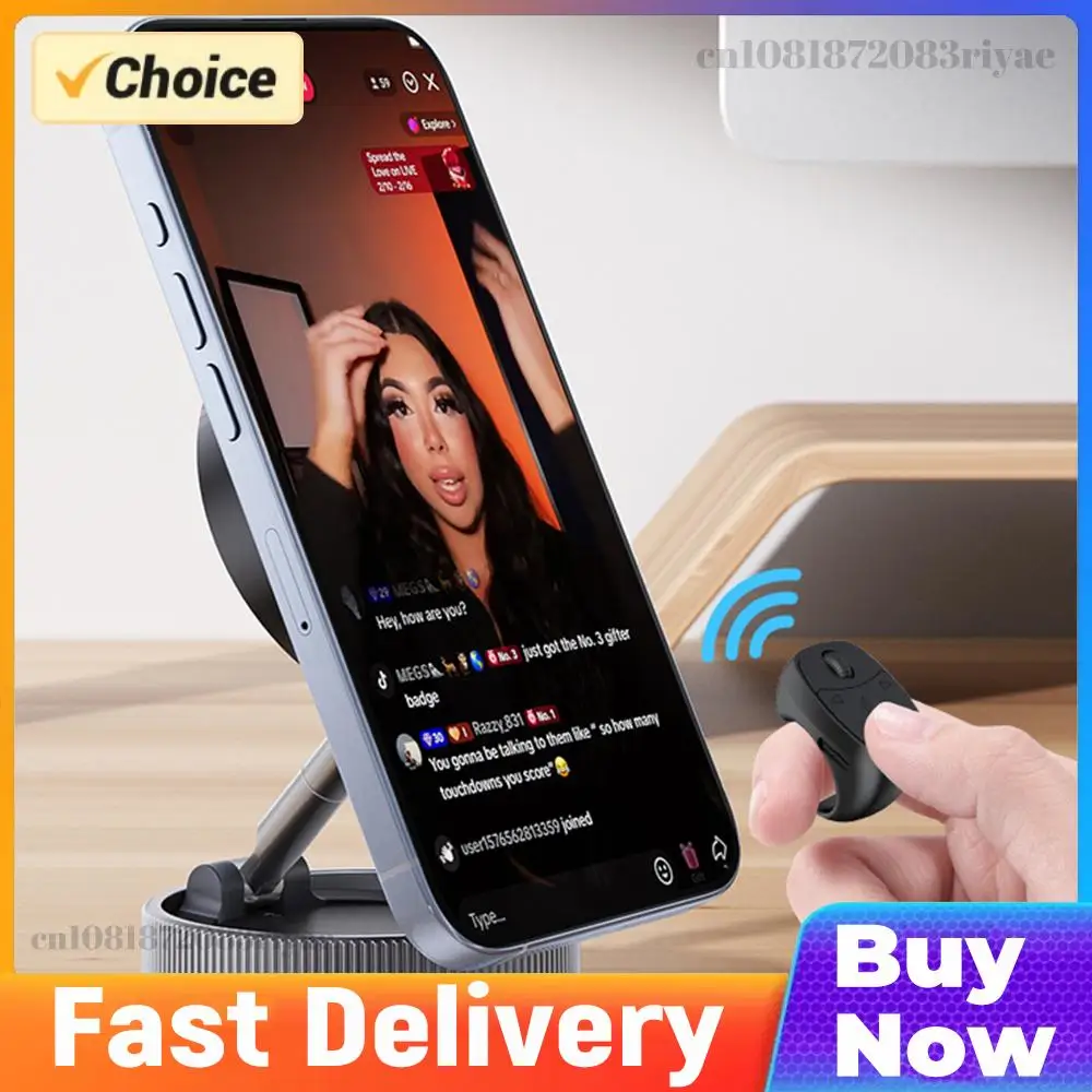Bluetooth-Compatible 5.3 Fingertip Ring Remote Control Video Flipping And Browsing Finger Ring Mouse Page Turner for Smartphones