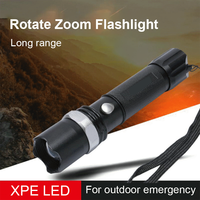 XPE LED High Power LED Flashlight Rotate Zoom Rechargeable Lamp Waterproof Torch Super Bright Lantern Outdoor Camping Light