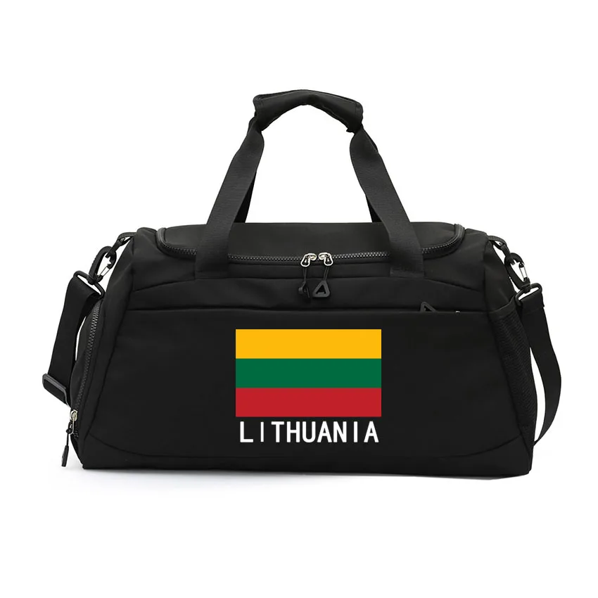 

Lithuania Flag Printing Beach Shoulder Bag Large Capacity Travel Luggage Bag Nylon Handbag Fitness Yoga Basketball Bag