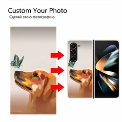 Customized Personalized Photo Phone Case For Samsung Galaxy Z Fold5 Fold 5 4 Cover Fold4 DIY Picture Image Name Design Clear PC