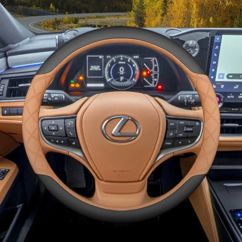 Luxury Leather Car Steering Wheel Cover for Lexus ES IS NX RX GX ES200 ES300h Es350h Rx350 Rx500h Nx350h Nx450h Accessories