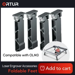 Ortur OLM3 Foldable Feet for Ortur Laser Master 3 Engraver Machine Expand Height Range 45mm to 118mm to Work With Rotary Better