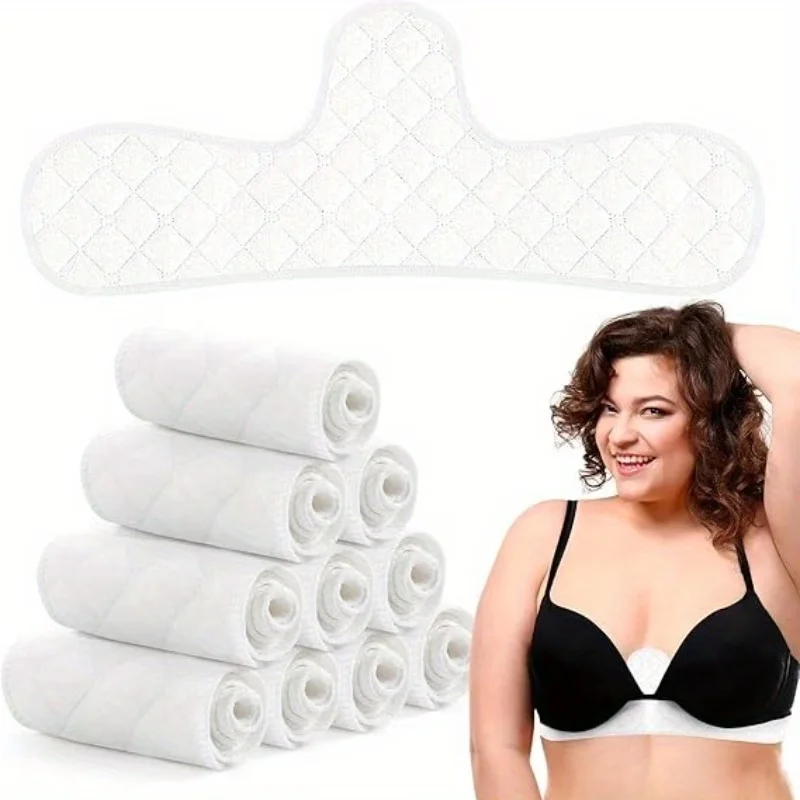 Elegant Series Reusable Sports Bra Sweat Pads, Washable Sweat‑Absorbent Solid‑Color Chest Liners, Soft Comfortable Inserts