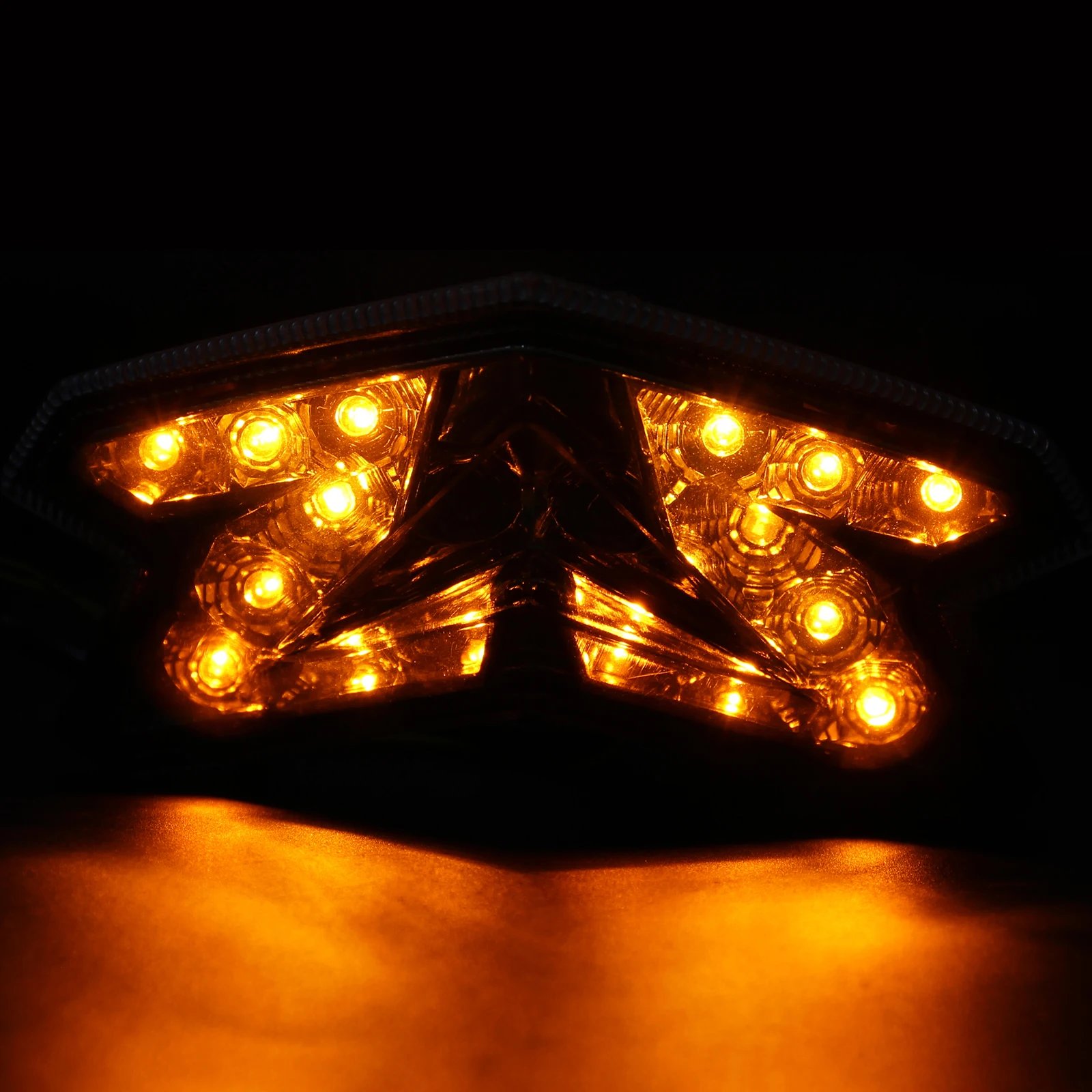 1 قطعة دراجة نارية الضوء الخلفي مصباح ليد خلفي لكاواساكي نينجا ZX-6R ZX636 2013 2014 2015 2016 2017 2018 المتكاملة بدوره إشارة #3