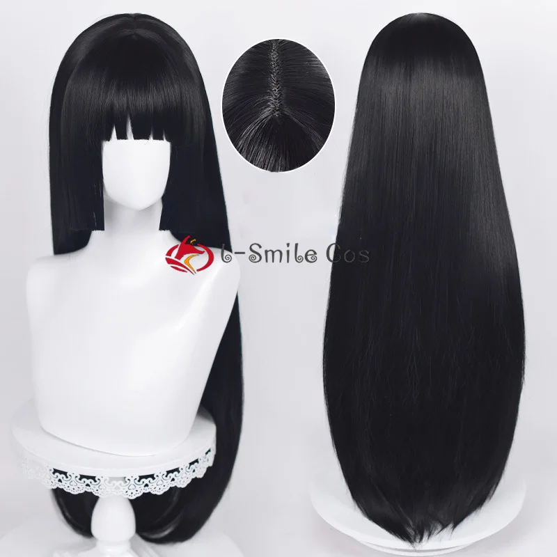 Jabami Yumeko Wig Anime  Cosplay Wig Long Black Straight Heat Resistant Synthetic Hair Halloween Party Wigs + Wig Cap