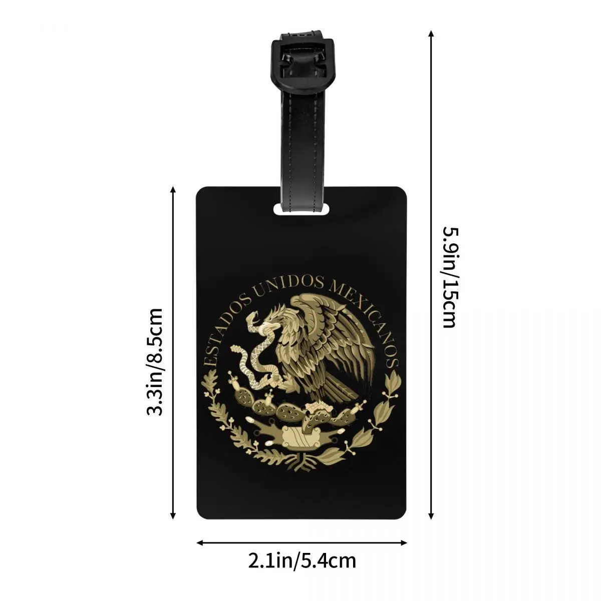 Coat Of Arms Of Mexico Luggage Tags for Suitcases Funny Mexican Flag Seal Baggage Tags Privacy Cover Name ID Card