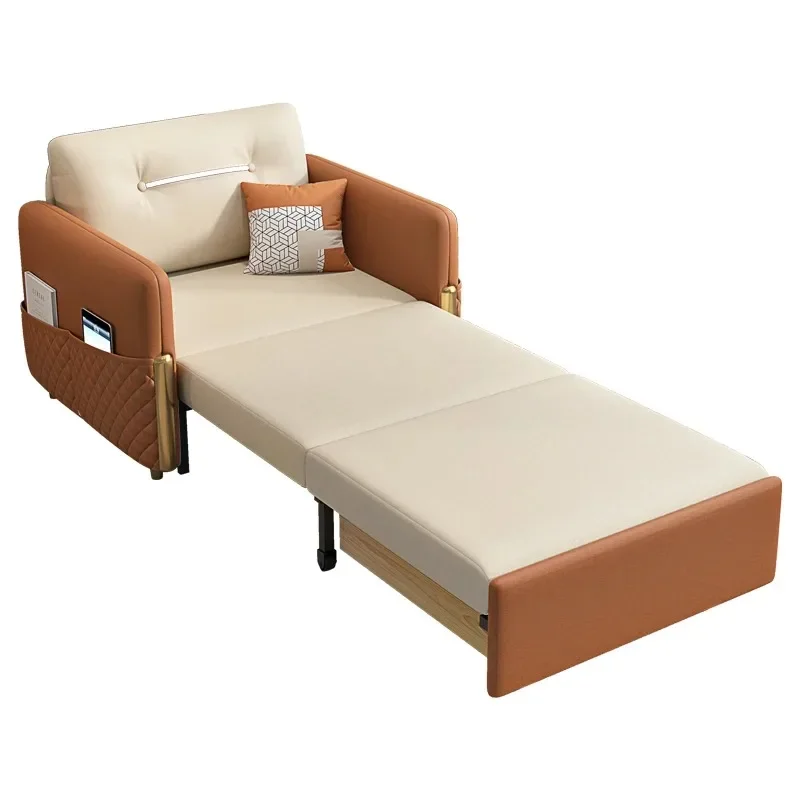 Light luxury sofa bed single, dual-purpose foldable, technology cloth multi-functional bedroom study Yang