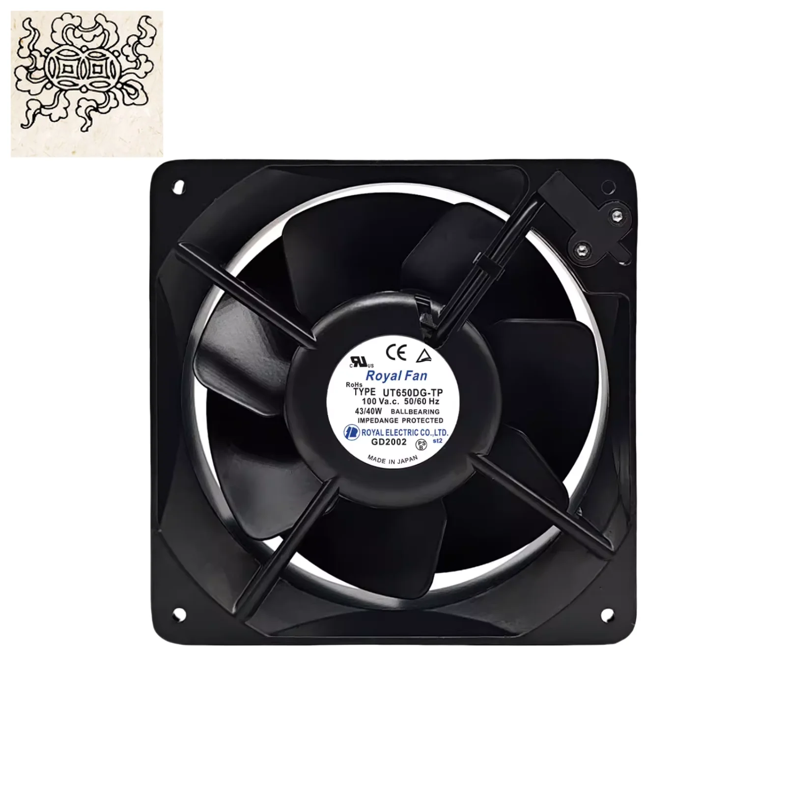 

Jinlingge for Original ROYAL FAN UT650DG-TP 160x160x55mm Industrial Cooling Fan - 100V 31W 2800RPM High-Temperature Resistant