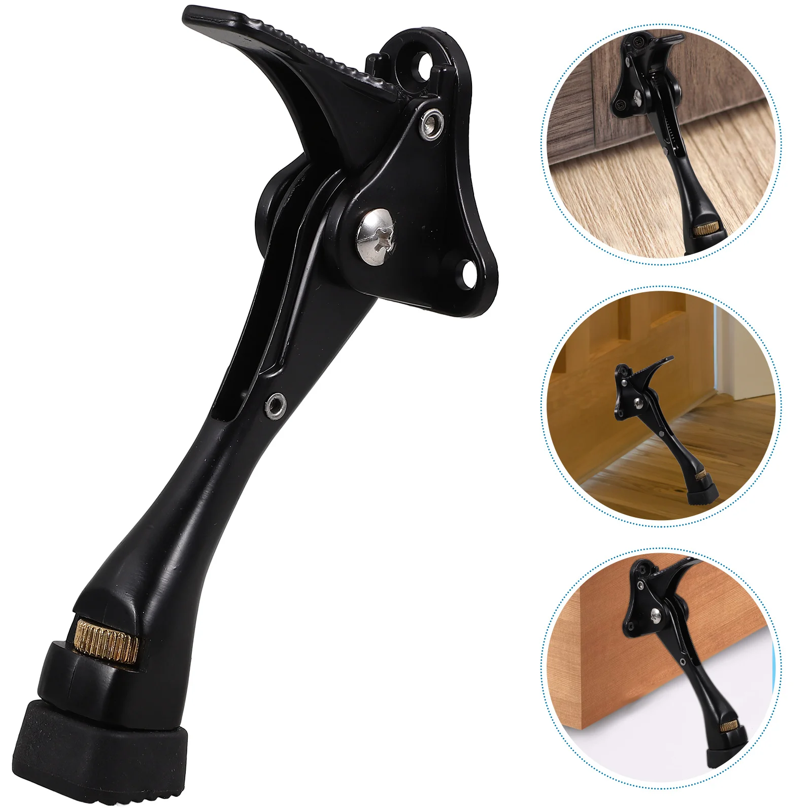 

1 set 1 Set Of Door Stopper Kickdown Metal Floor Holder For Home Office Commercial Use Door Stops Bottom Heavy Duty Security