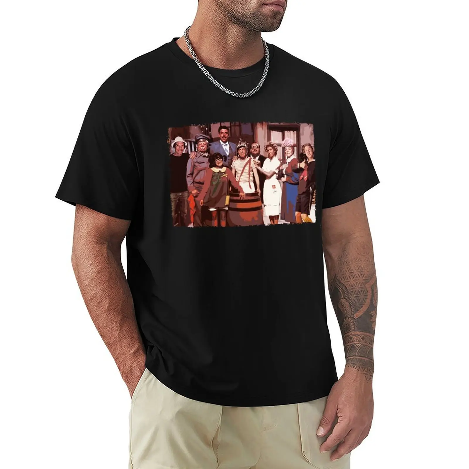 Camiseta El Chavo del Ocho - La Chilindrina - Don Ramón, camiseta con estampado moderno para hombre
