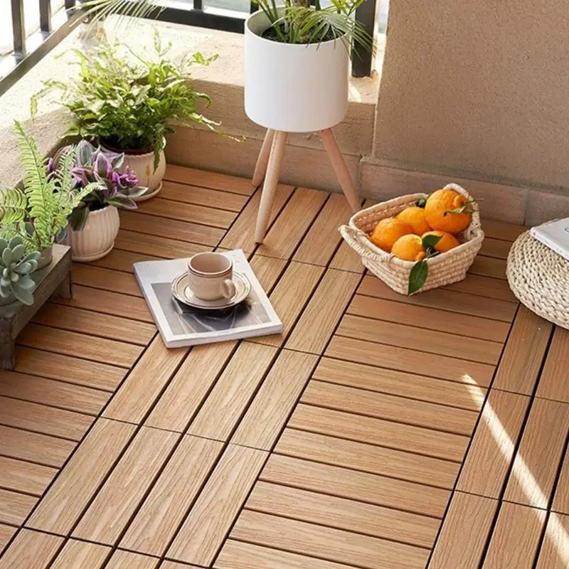 Waterproofed Composite Decking Board Sun Resistant Safe Flooring for Kids Pet Outdoor Use B03E