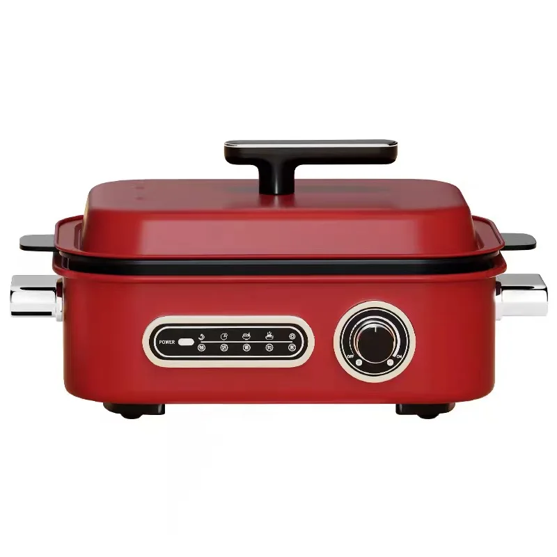 

Electric Hot Pot Multi-functional Cooking Pot Household Separate Frying, Roasting and Steaming One Non-stick Pan