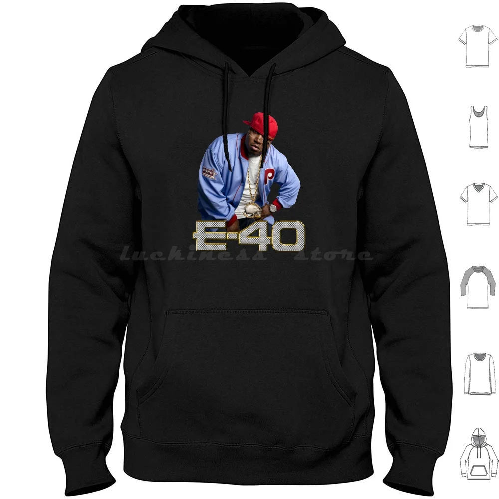 E-40 sudaderas con capucha de manga larga E 40 Earl Tywone Stevens Sr E40 The Click Sick Wid It Records Bay Area Tell Me When To Go