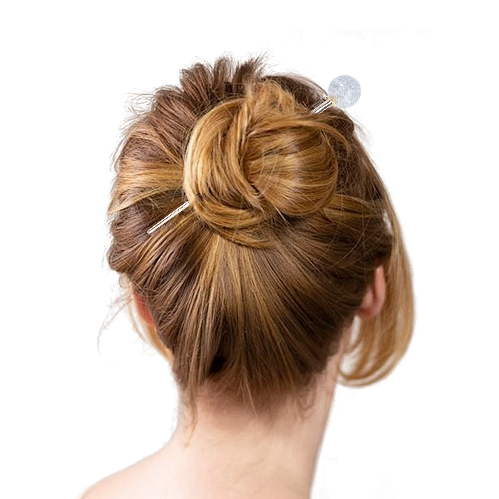 

1pc Retro Sticks Lollipop Design Hairpin For Women Handmade Chinese Chopstick Updo Bun Vintage Decorative Pins Hair