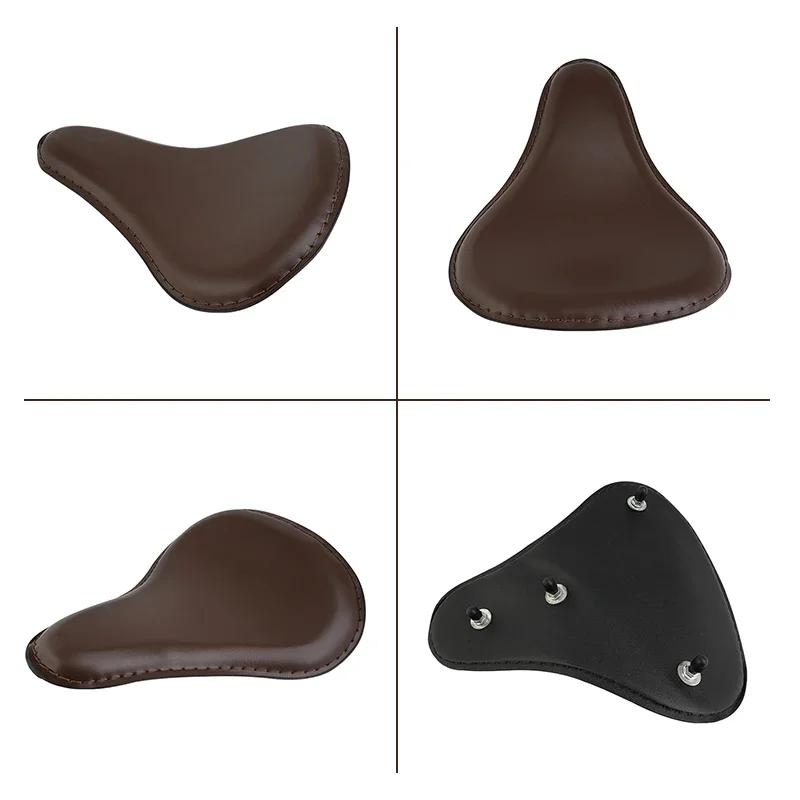 Universal Motorcycle Brown Solo Seat For Harley Bobber Custom Honda Yamaha Chopper Saddle Vintage Cushion Parts