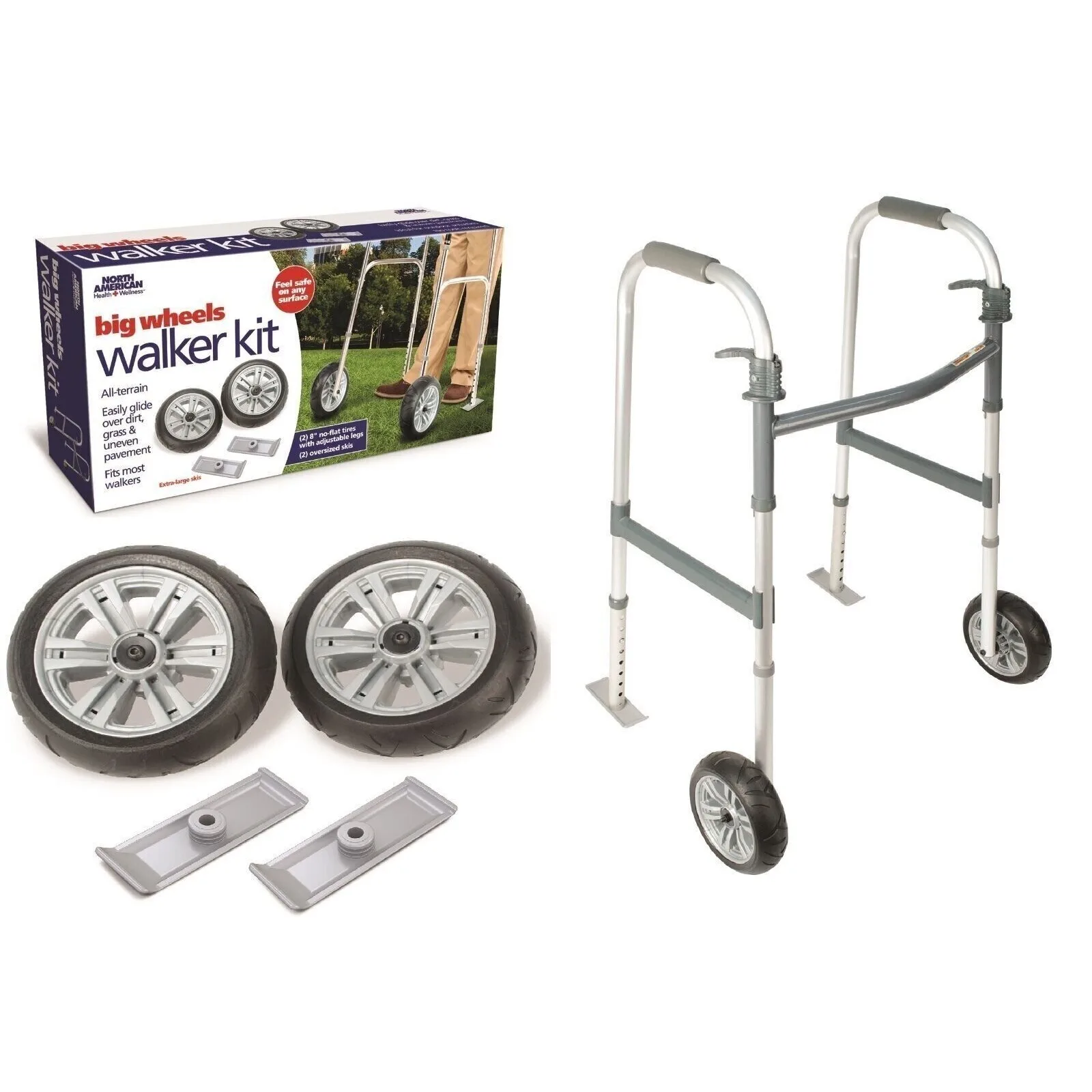 North American Health Outdoor Wellness Off Road Walker Wheels Kit United States