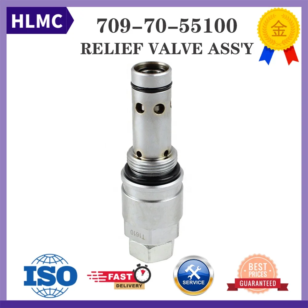 Hydraulic Parts PC200-3 PC150-3 PC220-3 Service Relief Valve Assy More Relief Valve Main Valve 709-70-55100 709-70-55103