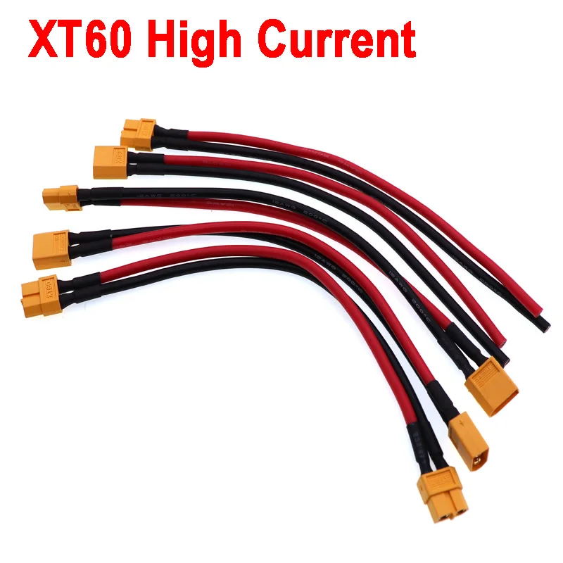 1 pz 10 cm 20 cm 30 cm XT60 Ad Alta Corrente Maschio a Femmina Spina Cavo di Prolunga Cavo di Silicone Connettore 14AWG 12AWG