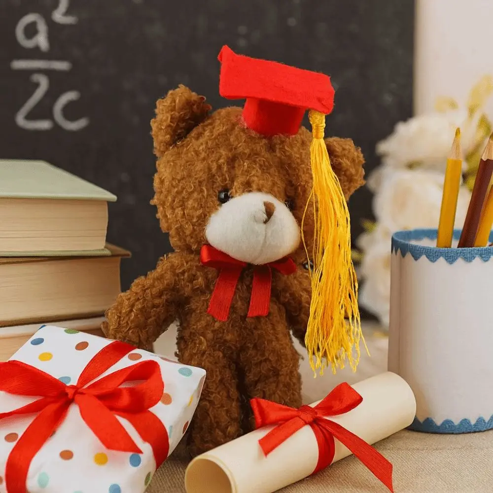 Rucksack-Anhänger, niedliche Abschlussbären-Puppe, weiches hängendes Stofftier-Spielzeug, 14 cm, Dr. Bear-Puppe, Absolventen-Geschenke